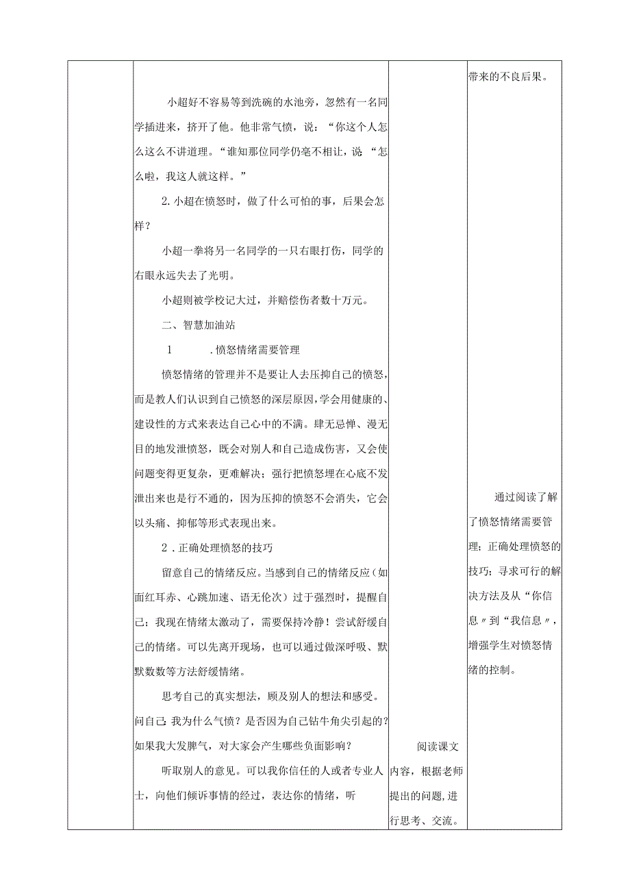 沪科黔科版（贵州上海版）小学综合实践活动六年级上册第3课我会控制愤怒教案教学设计.docx_第2页