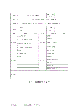 表四、随机抽查记录表.docx