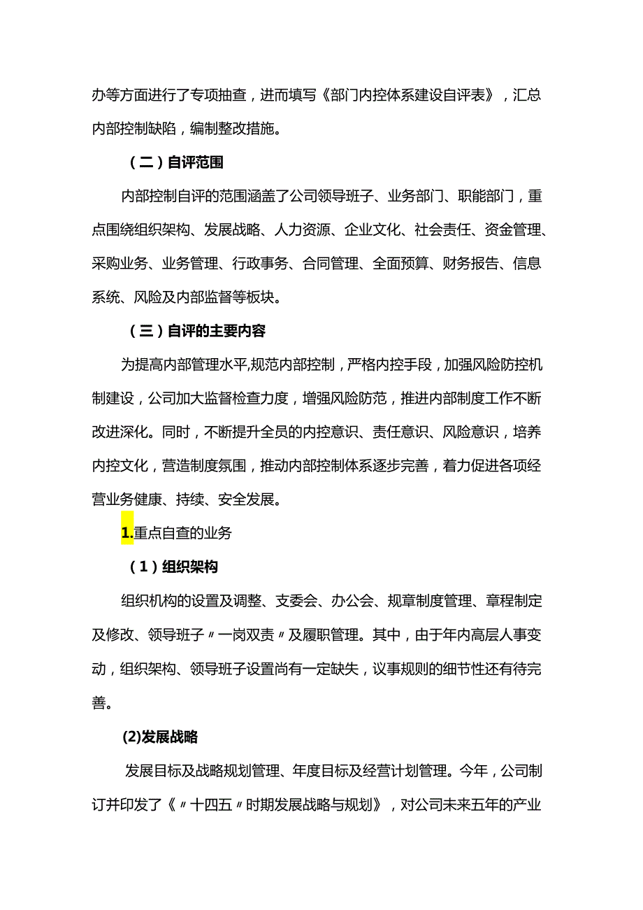 公司年度内部控制体系建设自评报告.docx_第3页