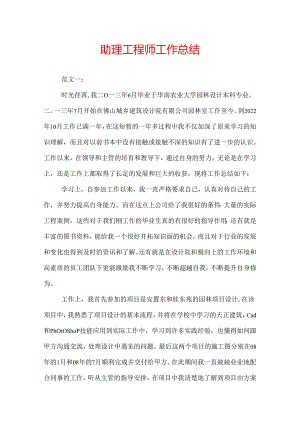 助理工程师工作总结.docx