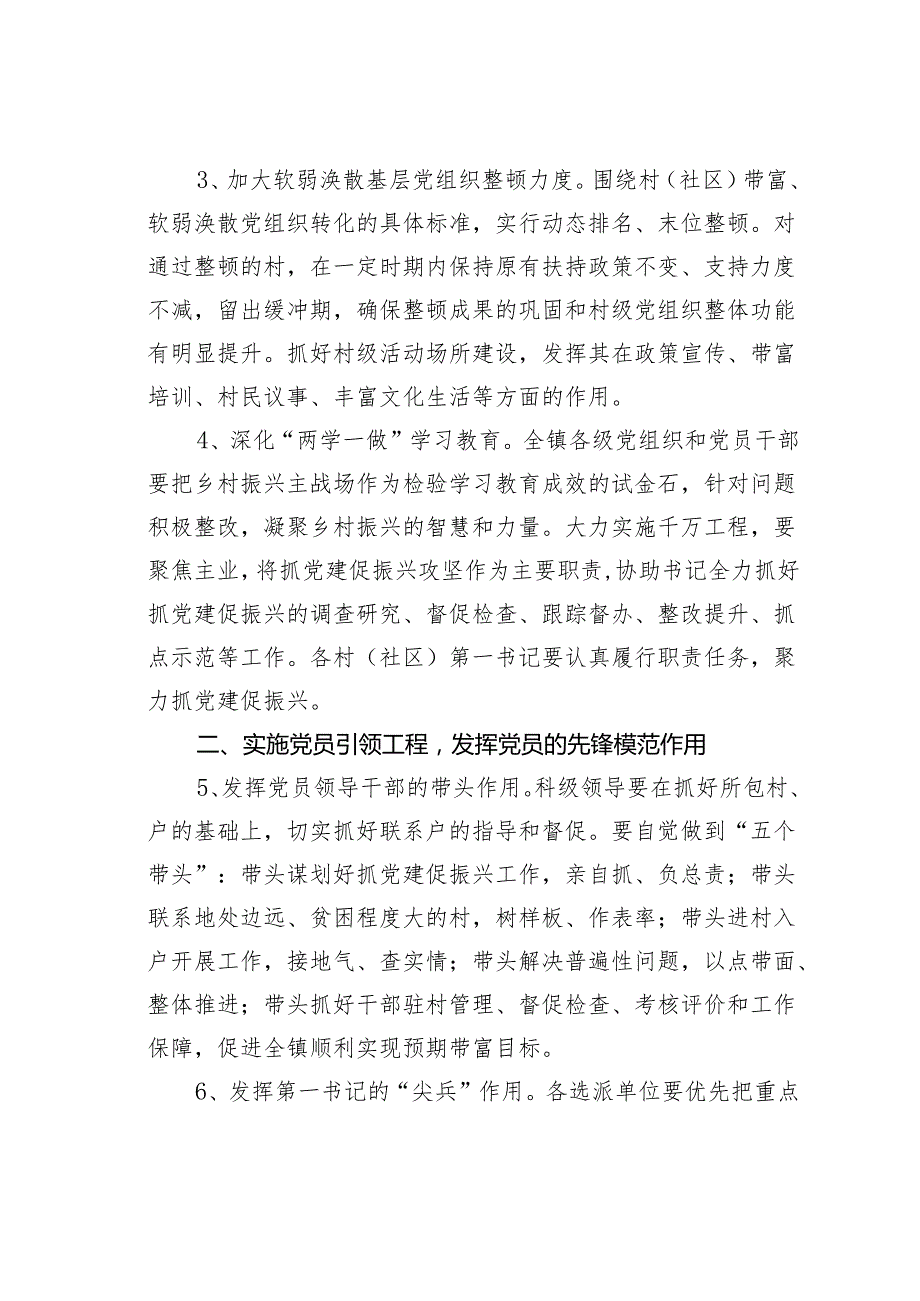 某某镇关于实施抓党建促乡村振兴“五大工程”的意见.docx_第2页