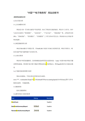 X咨询企业-电子商务网站诊断书.docx