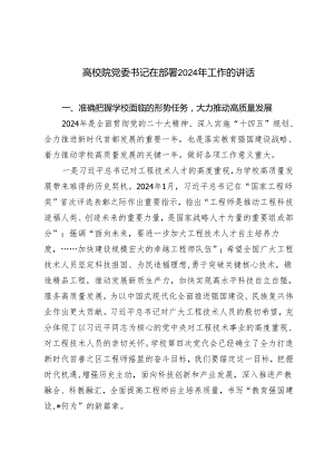 2024年高校院党委书记在部署工作的讲话.docx