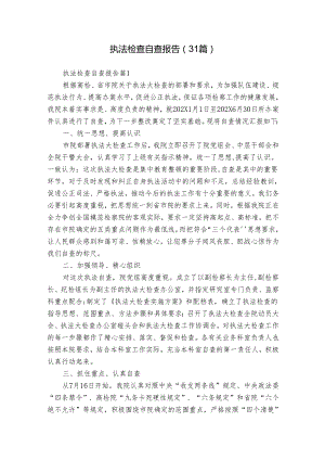 执法检查自查报告（31篇）.docx