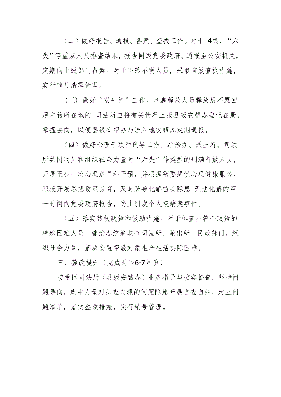 XX街道刑满释放人员风险隐患大排查大整治专项行动实施方案.docx_第3页