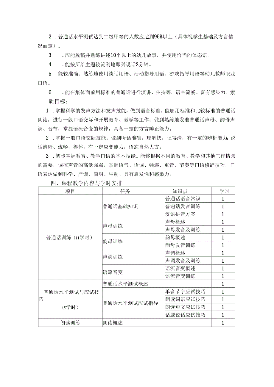 普通话与幼儿教师口语课程标准.docx_第3页