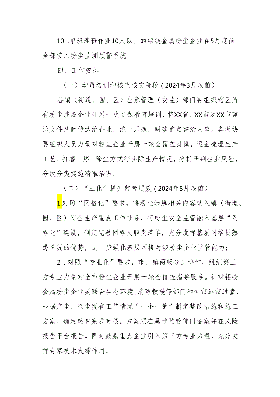 铝镁金属粉尘企业安全生产“六化”攻坚整治方案.docx_第3页