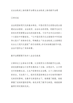 在法治轨道上推进数字治理.docx