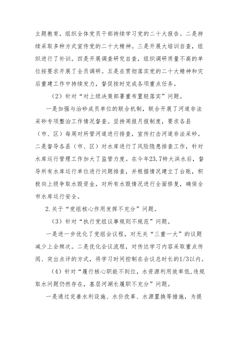 市水利局党组关于巡察整改进展情况的报告.docx_第2页