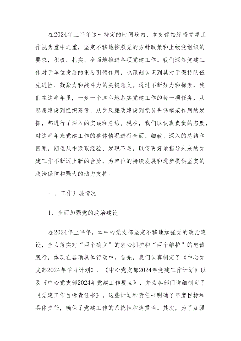 2024党支部上半年党建工作总结及下一步计划（精选）.docx_第2页