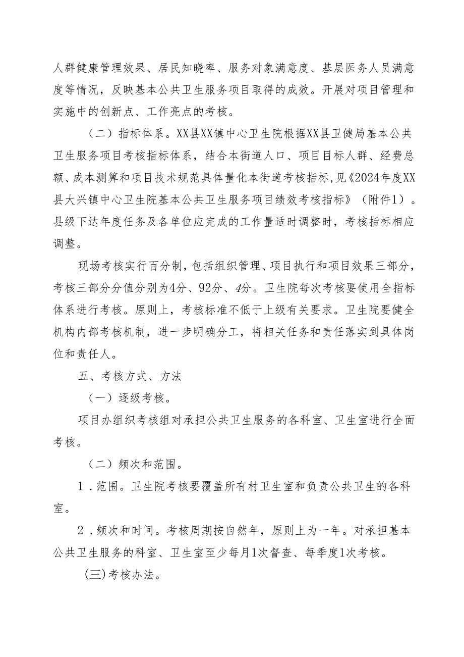 XX镇中心卫生院基本公共卫生服务项目绩效考核方案（试行）.docx_第3页