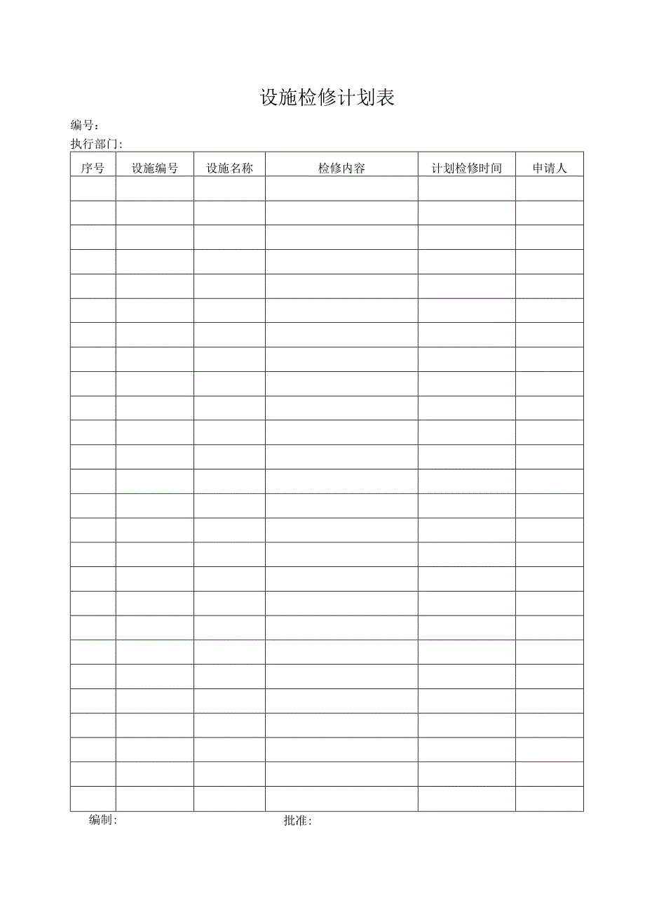 设施检修计划表.docx_第1页