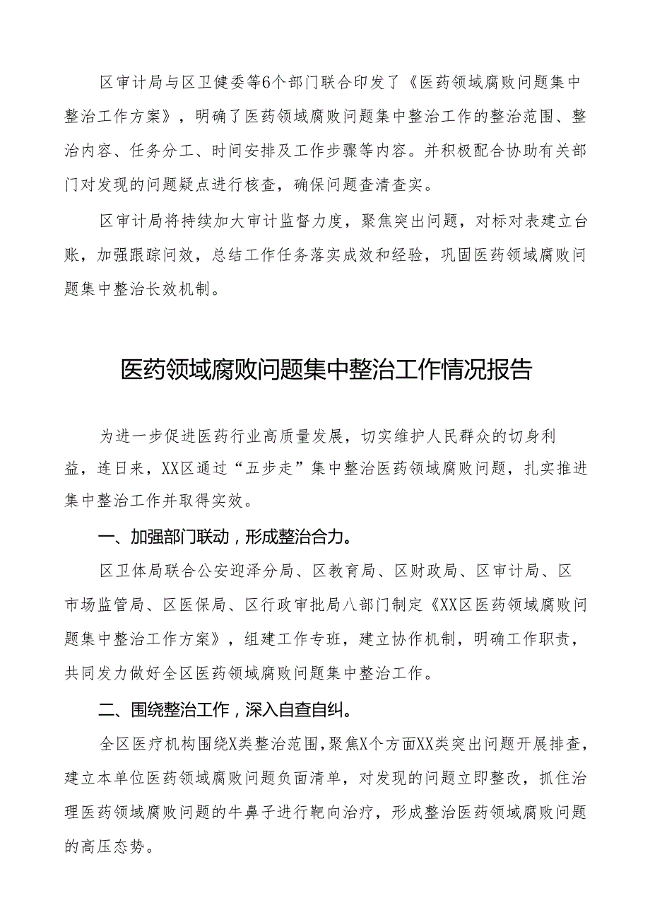 2024年医药领域腐败问题集中整治工作汇报十四篇.docx_第3页