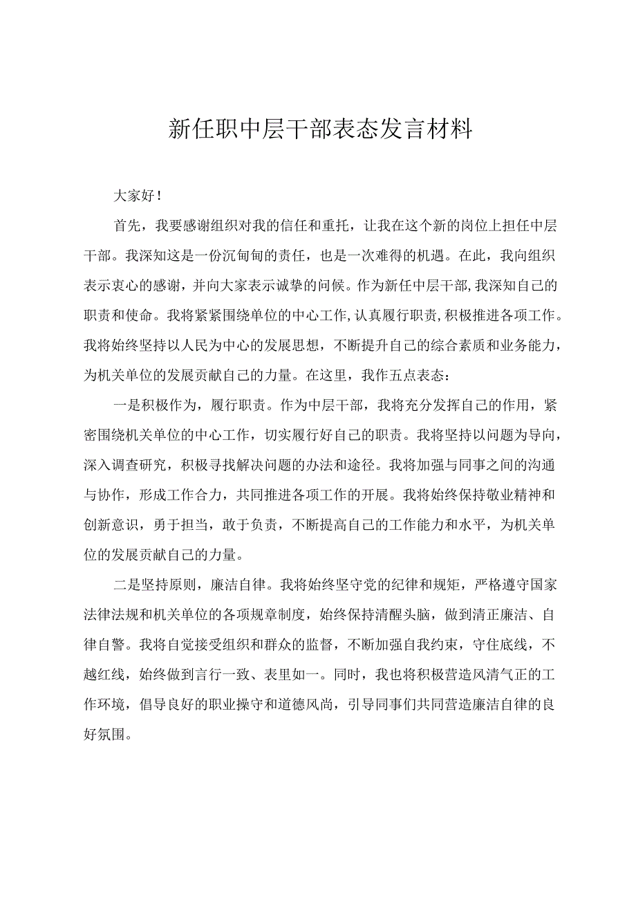 2024年度新任职干部表态发言稿(2篇).docx_第3页