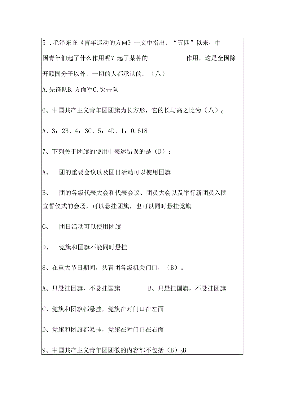 2024 入团积极分子考试题库（含答案）.docx_第2页