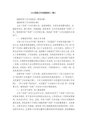 2024双联工作自查报告（3篇）.docx