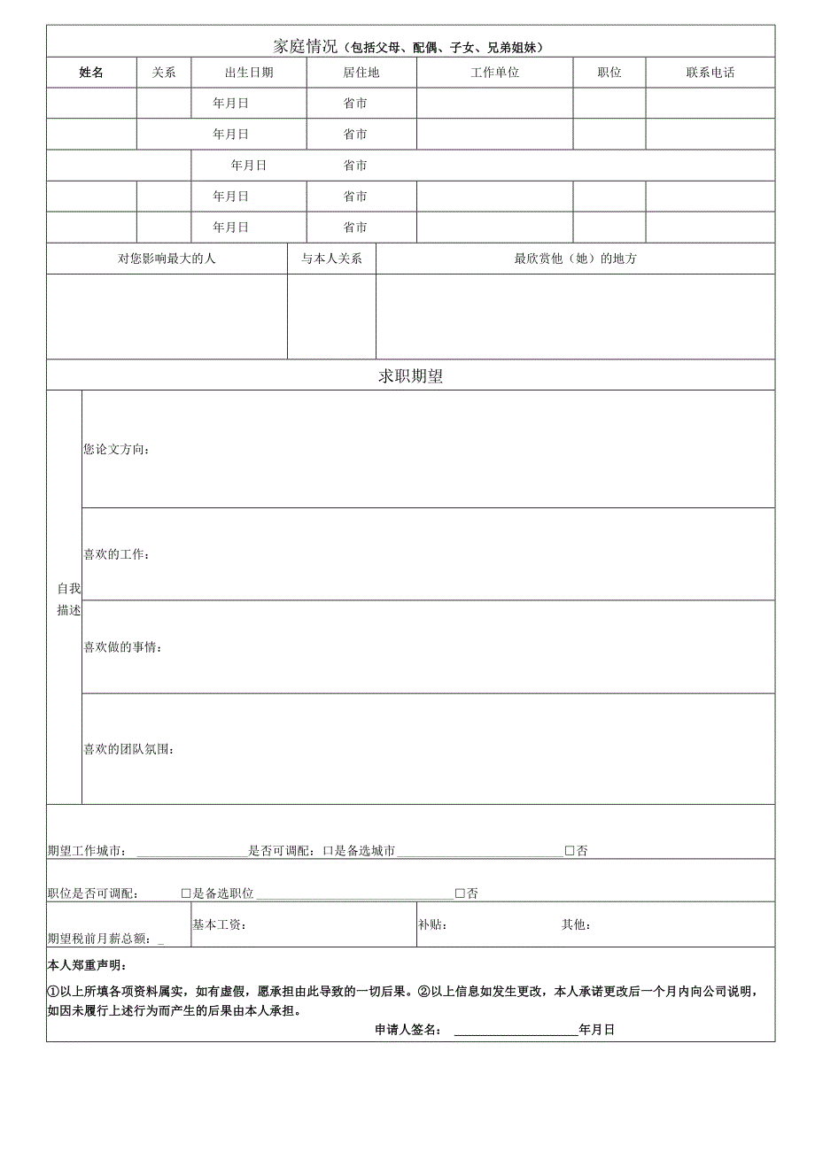 应聘申请表范表.docx_第2页