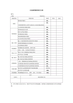 分包商质量考核打分表.docx