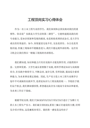 工程顶岗实习心得体会.docx