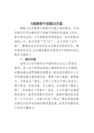 X镇春季干部集训方案.docx