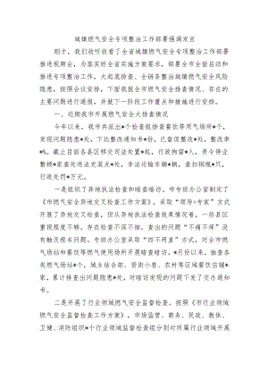 城镇燃气安全专项整治工作部署强调发言.docx