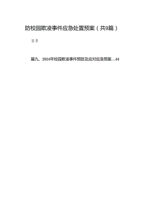 防校园欺凌事件应急处置预案9篇供参考.docx