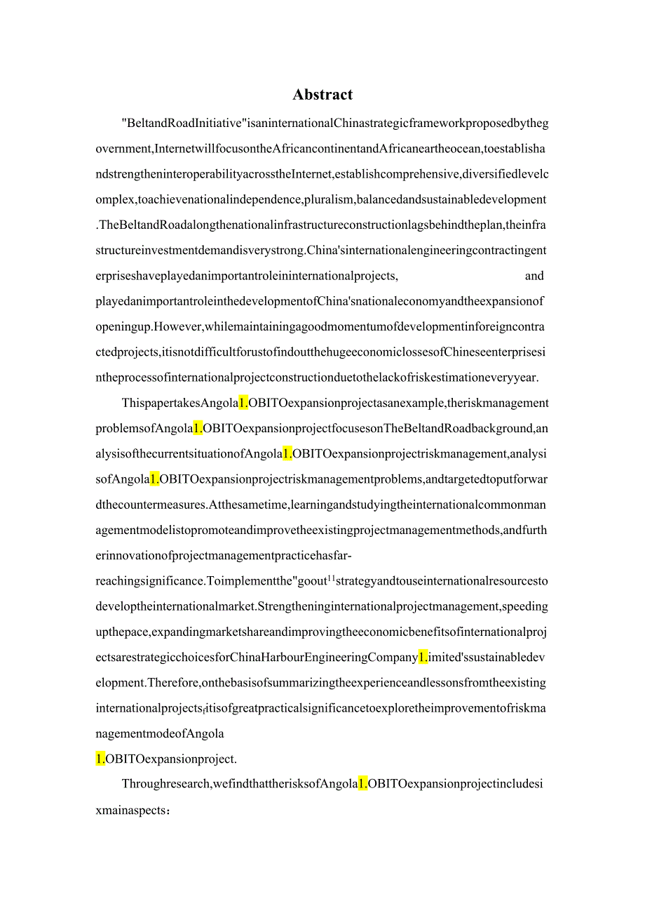 一带一路背景下安哥拉LOBITO项目风险管理研究分析 工商管理专业.docx_第2页