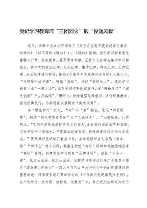 学习交流：20240410知灼内参（党纪）淬“三团烈火”锻“俊逸风骨”.docx