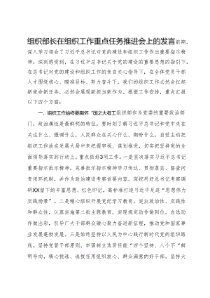 组织部长在组织工作重点任务推进会上的发言.docx