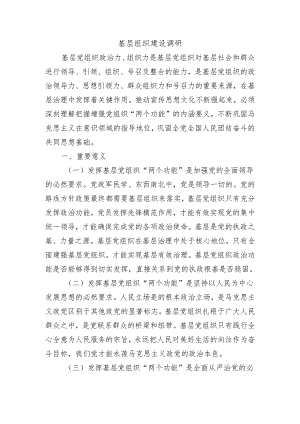 基层组织建设调研.docx