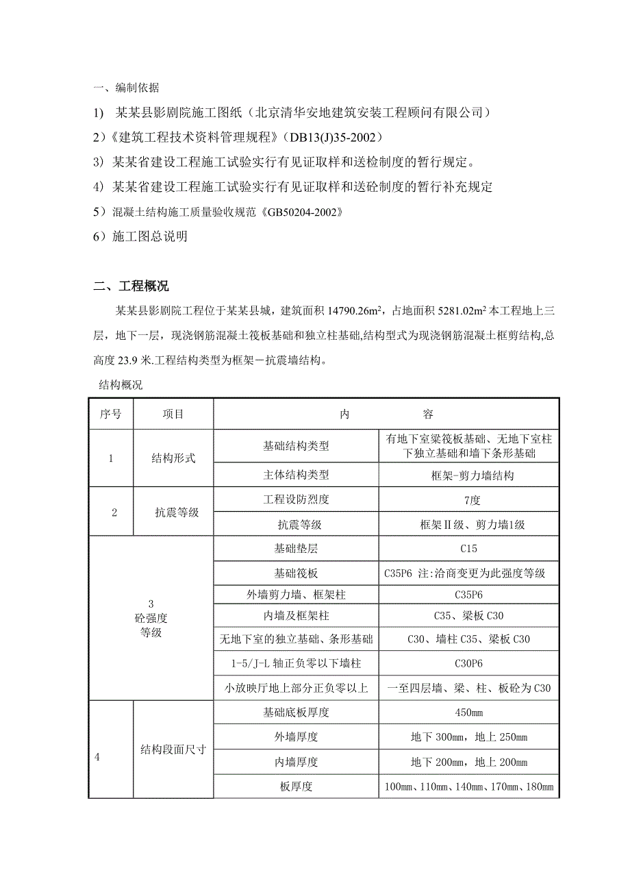 固安县影剧院施工试验方案.doc_第2页