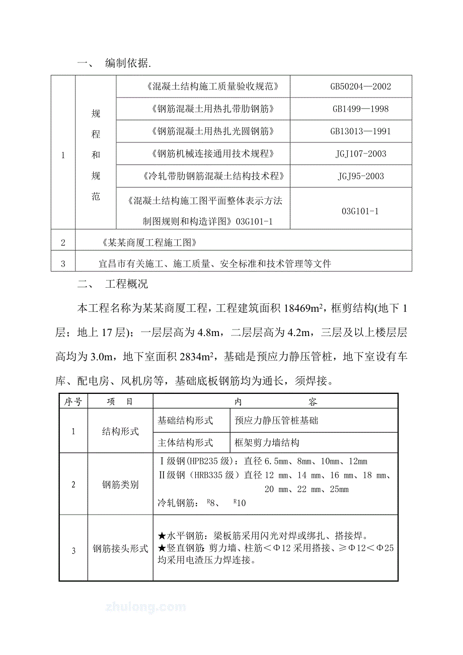 商厦钢筋施工方案.doc_第1页