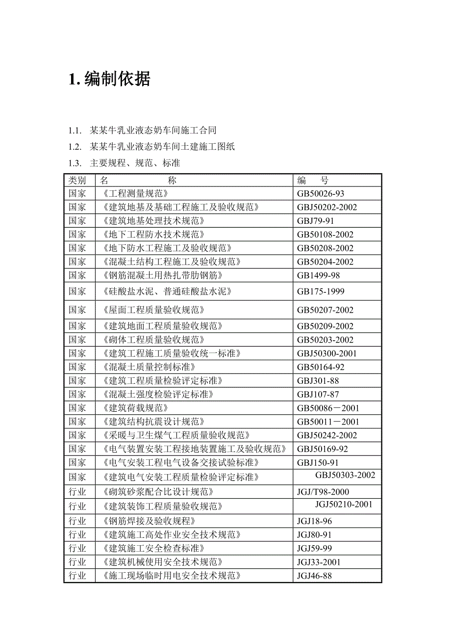 哈尔滨液态奶车间施工组织设计.doc_第1页