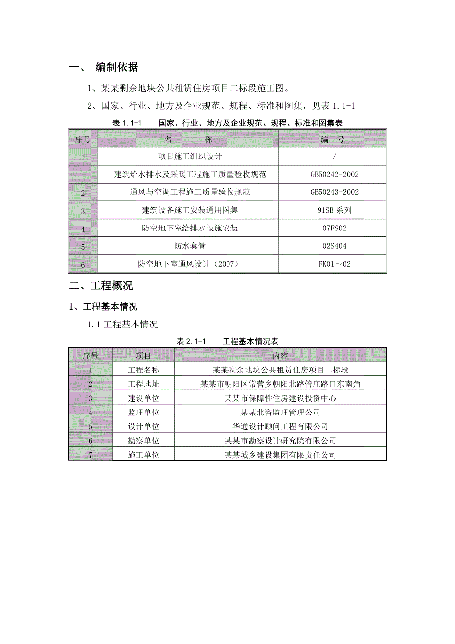 地块公共租赁住房项目给排水、暖通工程 预留、预埋施工方案.doc_第3页