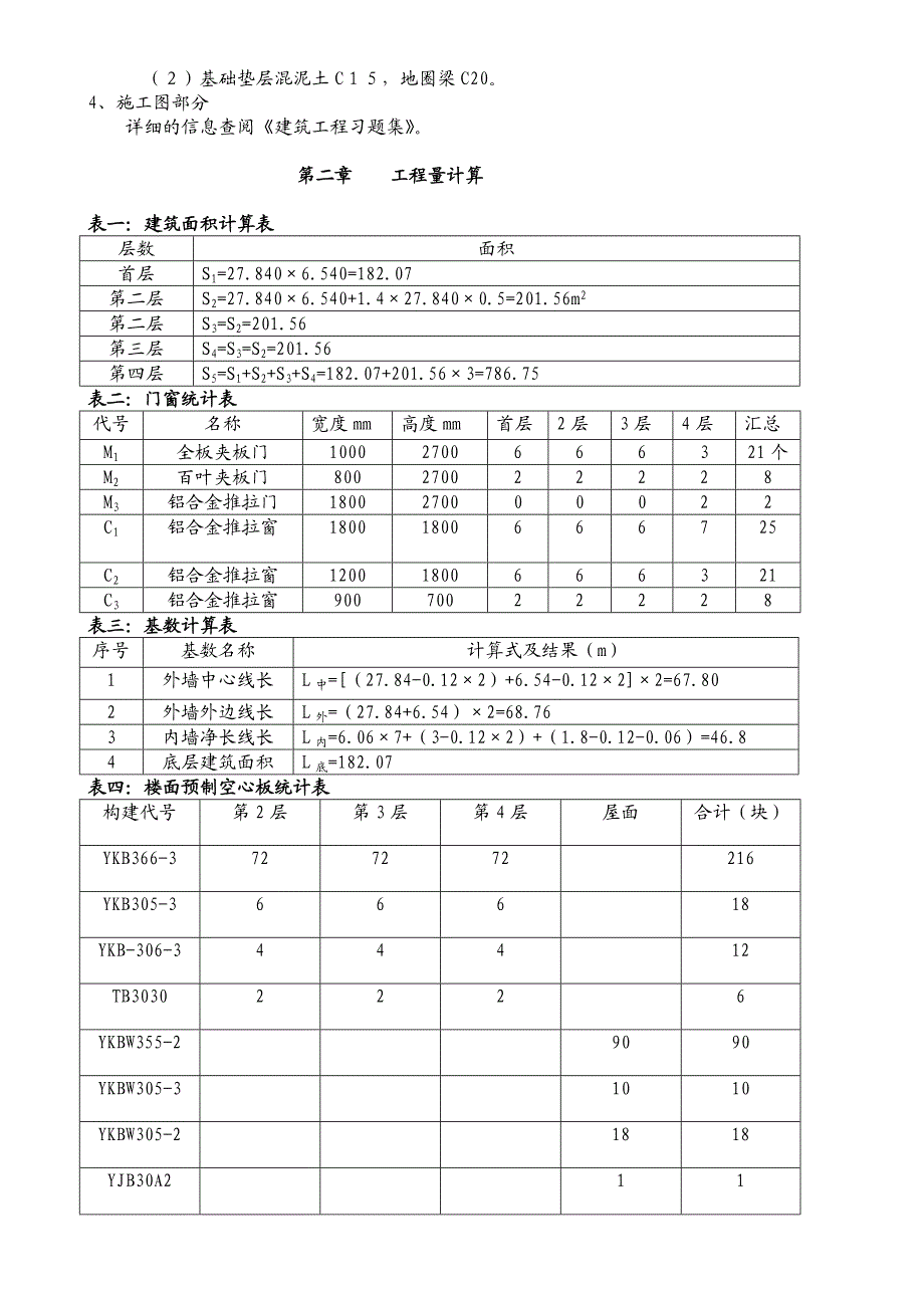 土建施工图预算课程设计.doc_第3页