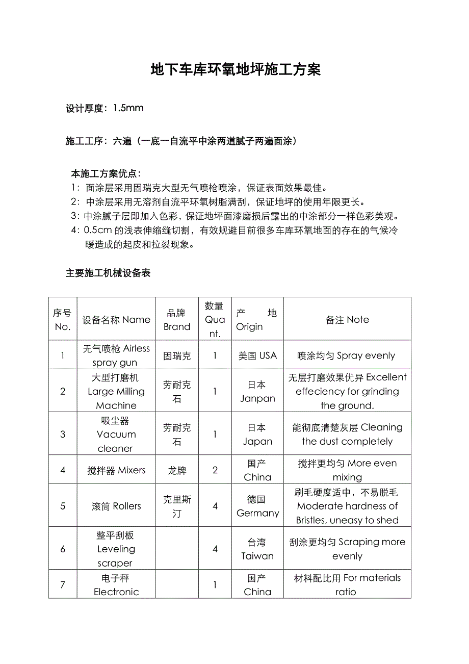 地下车库环氧地坪施工方案1.doc_第1页