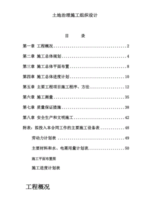 土地治理项目施工组织设计.doc