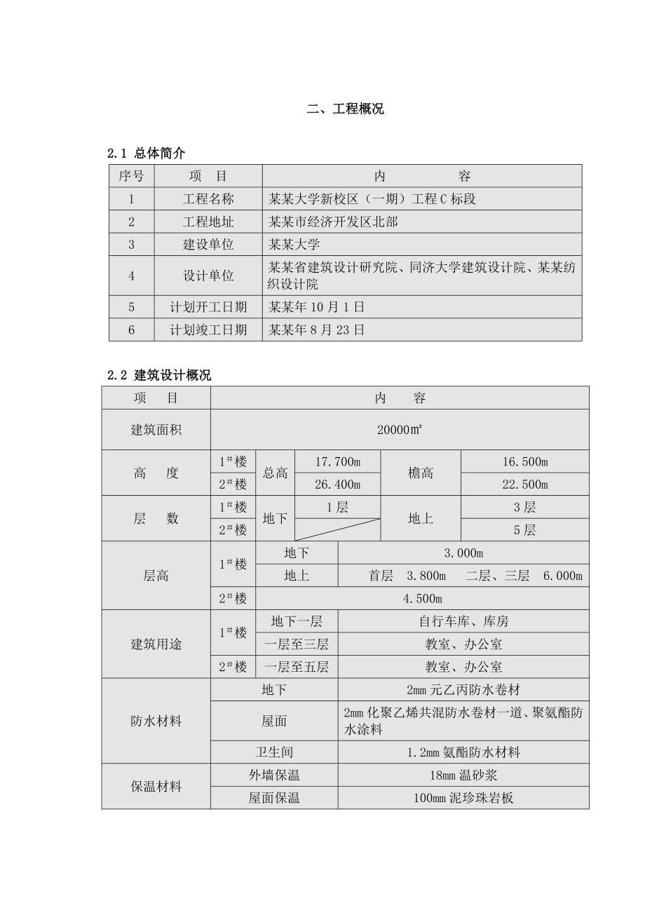 大学新校区工程施工组织设计.doc_第3页