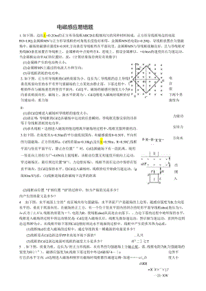 电磁感应计算题总结(易错题型).docx