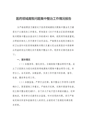 (精品)2024年医药领域腐败问题集中整治工作总结二十四篇.docx