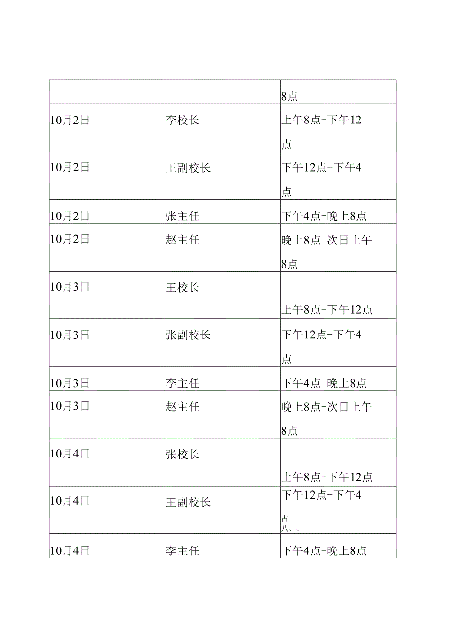 国庆中秋学校领导值班表模板.docx_第3页