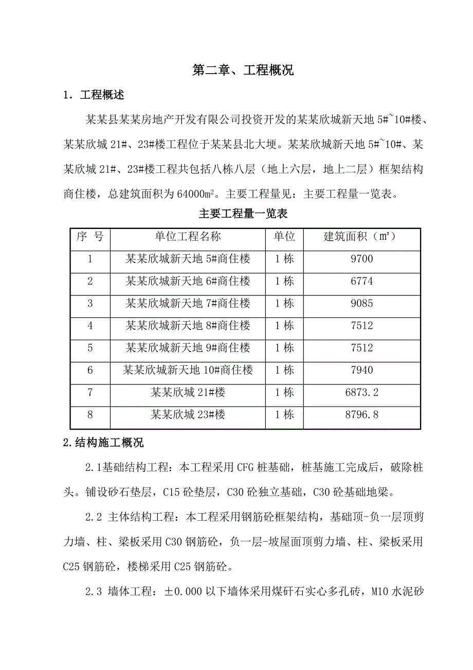 多层框架结构商住楼施工组织设计#安徽#附示意图.doc_第2页