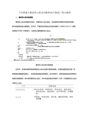 《中国成人暴发性心肌炎诊断和治疗指南》图文梳理.docx