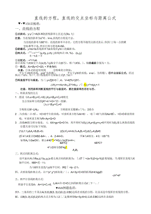 直线的方程-直线的交点坐标与距离公式.docx