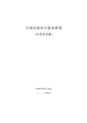 中国内部审计执业准则.docx