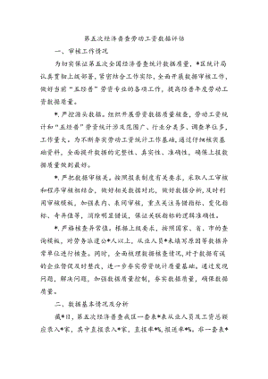 第五次经济普查劳动工资数据评估.docx