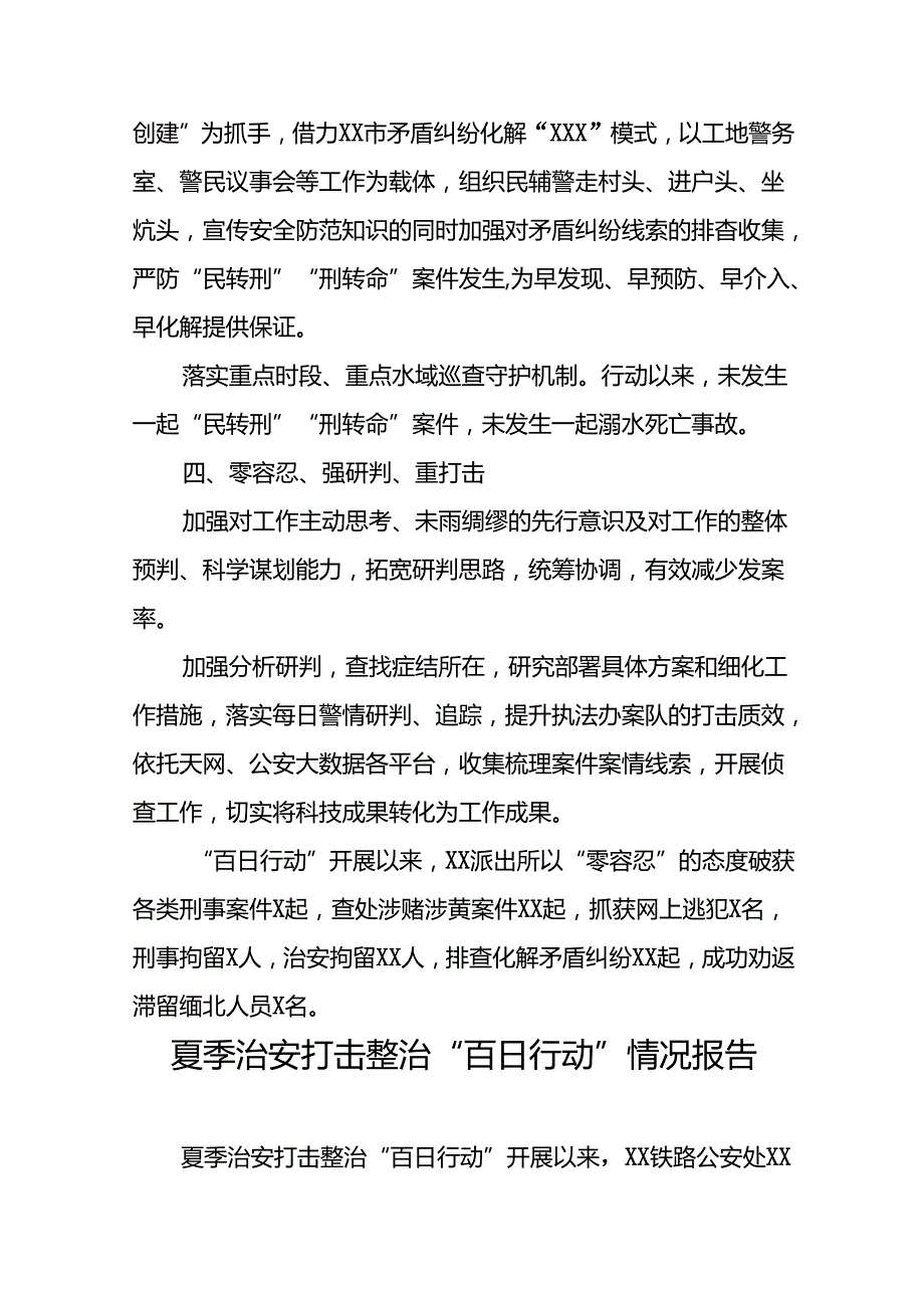 公安2024年夏季治安打击整治行动情况汇报(24篇).docx_第3页