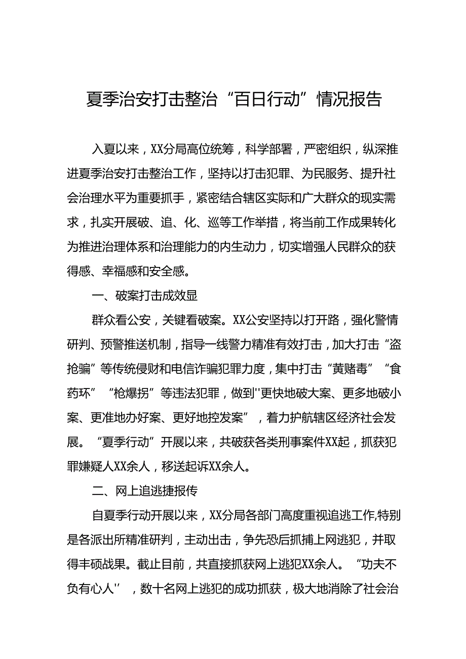 二十八篇2024年夏季治安打击整治专项工作总结.docx_第1页