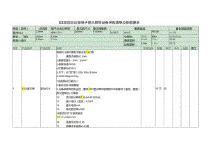 XX宾馆会议室电子显示屏等设备采购清单及参数要求（2024年）.docx