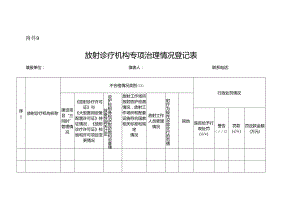 放射诊疗机构专项治理情况登记表.docx